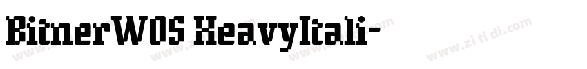 BitnerW05 HeavyItali字体转换